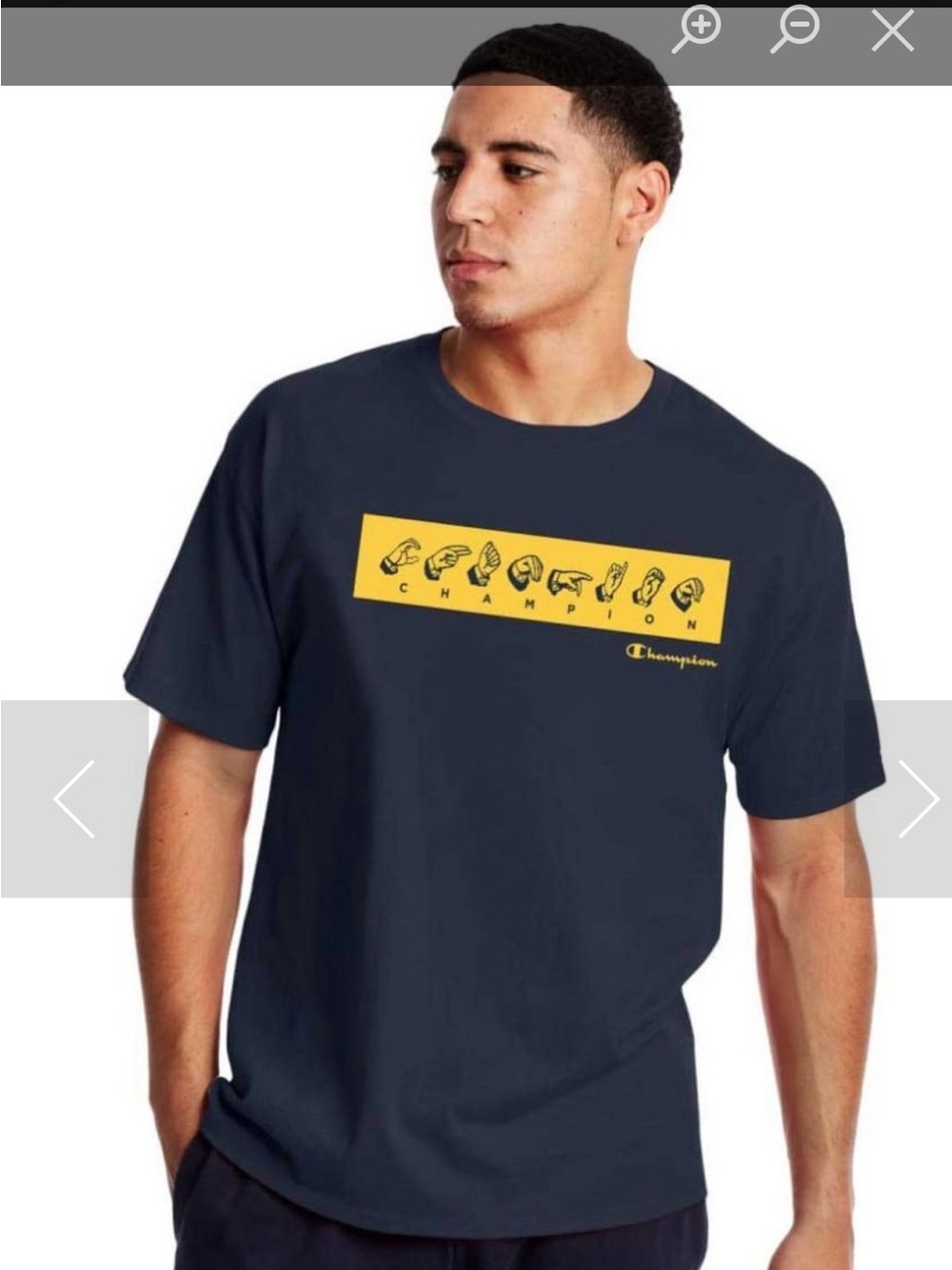 adidas Navy Short Sleeve T-Shirt with Yellow Graphic
